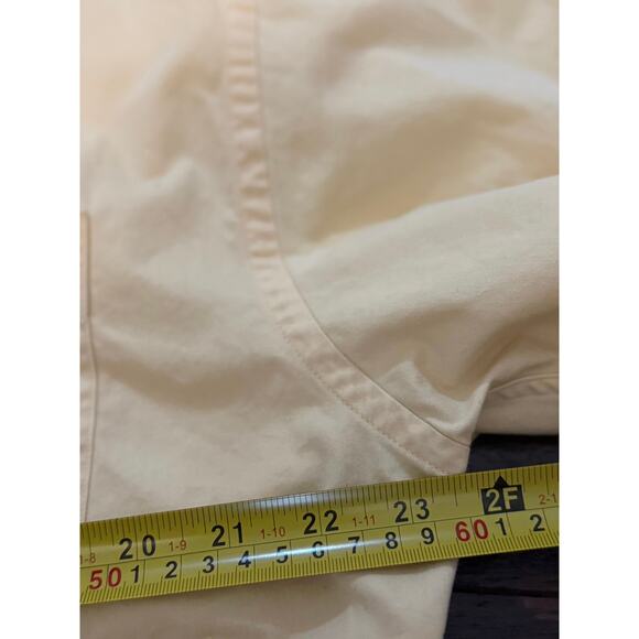 Vtg 90s Tommy Hilfiger Crest Button Down Shirt Yellow Old Tag Flag Logo medium - Picture 3 of 7